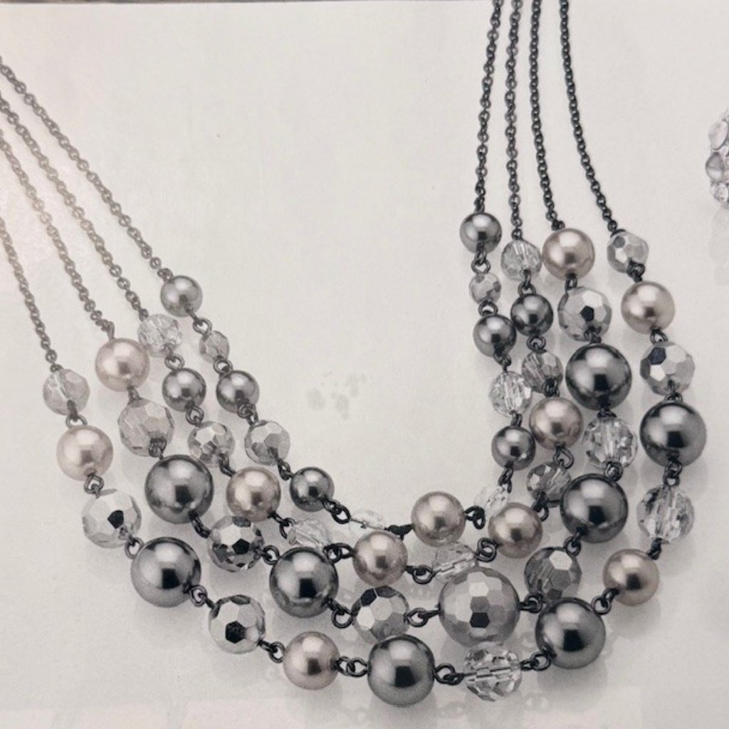 Lia Sophia Plaza Hematite Tone Necklace 30$